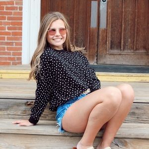 OLD NAVY POLKA DOT CREW NECK